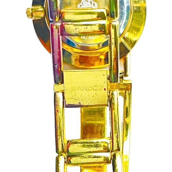 Rare Vintage Watch Sandoz Saphir HC 6026 Gold Plated Sapphire Crystal Watch EUC main image 6
